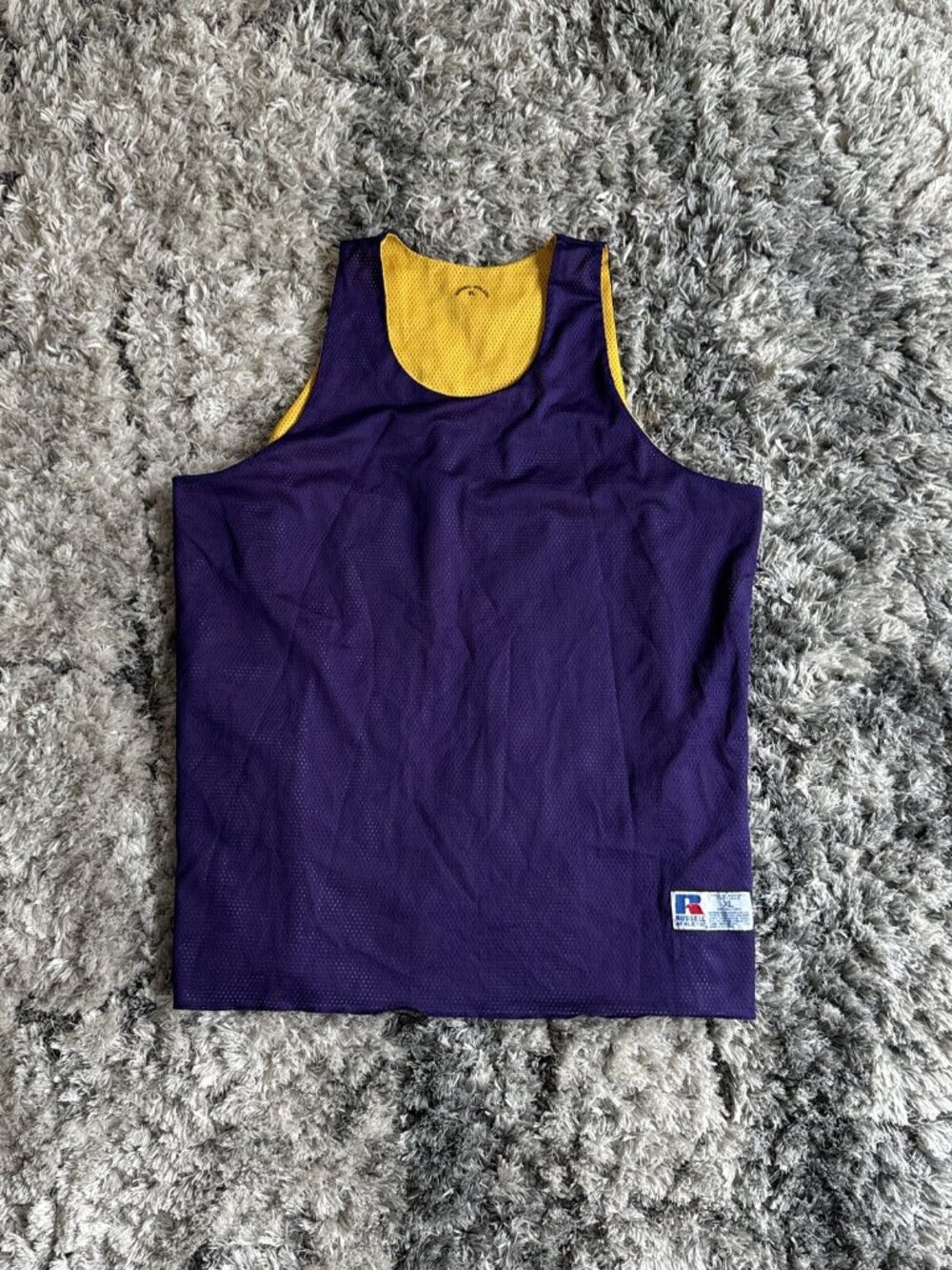 Russell Yellow Men S Xl Purple Kobe Style 54 Practice Jersey Custom Sz XL